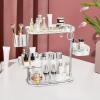 AFXGUSD Makeup Organiser Makeup Holder Stand Rotatable Shelf Cosmetic Stand Cosmetic Storage Holder for Bathroom Desktop Countertop, Clear view 4