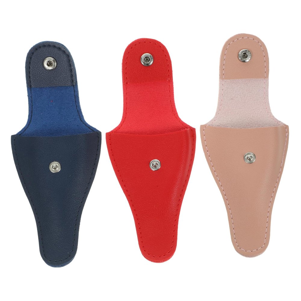 Beaupretty 3pcs Cuticle Scissors Pouch PU Scissor Holder Bag Protective Case for Nail Clippers Pedicure Grooming Tool Storage