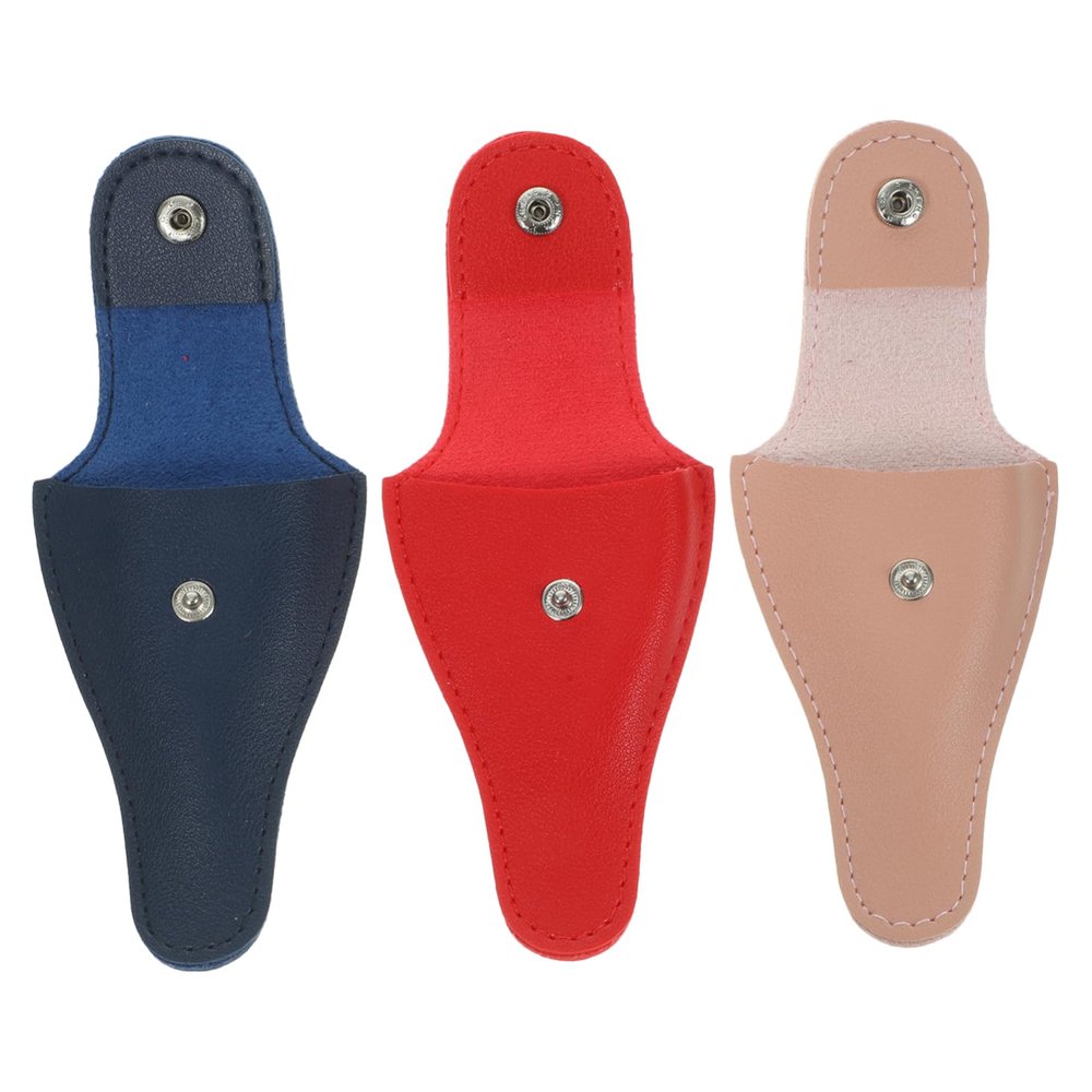 Beaupretty 3pcs Cuticle Scissors Bag Premium PU Protective Covers Lightweight Space Saving Holder for Manicure Pedicure Grooming Shears Stylish Pouch