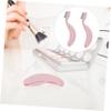 ETHZZLE 2Pcs Metal Eyelash Comb and Eyebrow Grooming Tool with Long Handle Stainless Steel Lash and Brow Separator for Precise Makeup Travel Friendly Beauty Accessory in Pink view 2