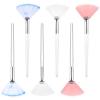 6Pcs Fan Brushes Esthetician, Soft Facial Fan Brushes Esthetician for Women to Apply Face Skincare Face Mud Clay Mask Brush Application, Fluffy Design Ideal for Mask & Makeup, Pink White Blue view 1