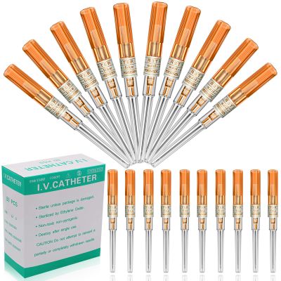 Catheter Piercing - 50Pcs Catheter Piercing 14G IV Catheter Ear Nose Piercing Hollow Catheter for Lip Tongue Belly Navel Nipple Cartilage Piercing Kit