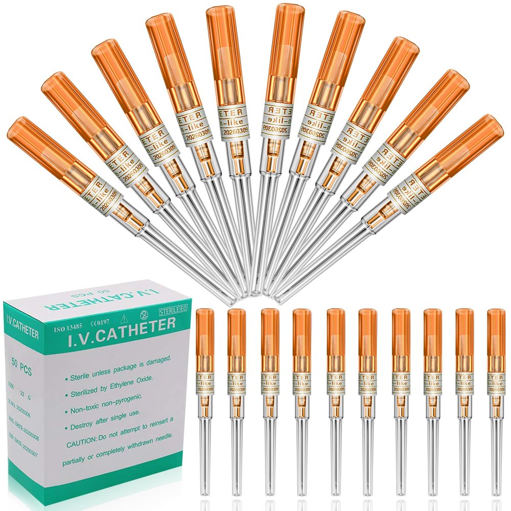 Catheter Piercing - 50Pcs Catheter Piercing 14G IV Catheter Ear Nose Piercing Hollow Catheter for Lip Tongue Belly Navel Nipple Cartilage Piercing Kit