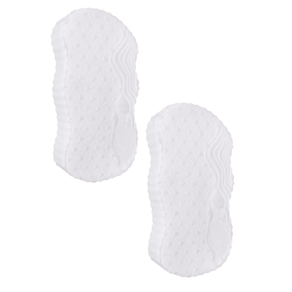 3D Super Soft Magic Exfoliating Bath Sponge, Bathtub Foam, Reusable Skin Friendly Dead Skin Removal for Body, Face and Feet (White-2 pcs)