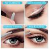 2Pcs Precision Tweezers, Silver Eyebrow Plucker Tweezers for Women, Facial Hair Removal Plucker with Travel Case view 3