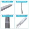 2Pcs Precision Tweezers, Silver Eyebrow Plucker Tweezers for Women, Facial Hair Removal Plucker with Travel Case view 4