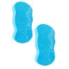 3D Super Soft Magic Exfoliating Bath Sponge, Bathtub Foam, Reusable Skin Friendly Dead Skin Removal for Body, Face and Feet (Blue-2 pcs) view 1