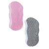3D Super Soft Magic Exfoliating Bath Sponge, Bathtub Foam, Reusable Skin Friendly Dead Skin Removal for Body, Face and Feet (Grey+Pink) view 1