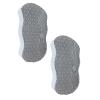 3D Super Soft Magic Exfoliating Bath Sponge, Bathtub Foam, Reusable Skin Friendly Dead Skin Removal for Body, Face and Feet (Grey-2 pcs) view 1