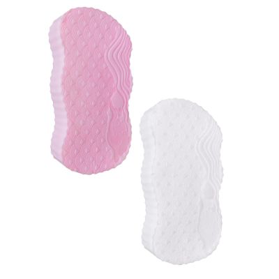 3D Super Soft Magic Exfoliating Bath Sponge, Bathtub Foam, Reusable Skin Friendly Dead Skin Removal for Body, Face and Feet (Pink+White)