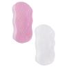 3D Super Soft Magic Exfoliating Bath Sponge, Bathtub Foam, Reusable Skin Friendly Dead Skin Removal for Body, Face and Feet (Pink+White) view 1