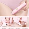 Bikini Trimmer for Women, 2 in 1 Waterproof Electric Razors for Women, Removable Face Hair Remover Lady Shaver with 2 Heads, USB Rechargeable Lady Pubic Hair Trimmer, for Body & Face view 2