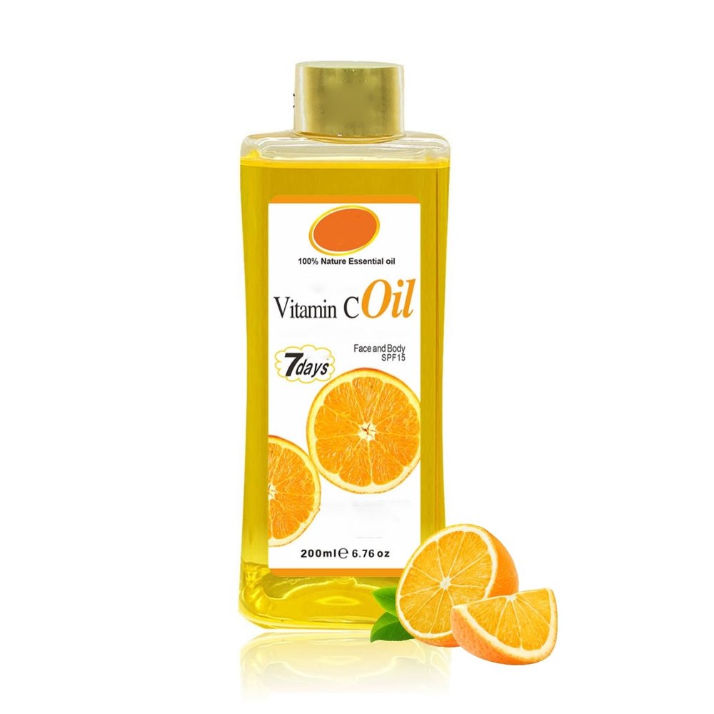 200ml Vitamin C Oil for Skin Brightening - Organic Vitamin C Oil for Face & Body - Soft 7 Body Oil, Moisturizing