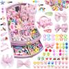 252 Pcs Hair Accessories for Girls, Back to School Hair Accessory Gift Hair Stuff Including Jewlry Box,Hair Clips,Hair Barrettes,Hair Ties,Hair Bows for Little One Teen Age 3-12 view 1