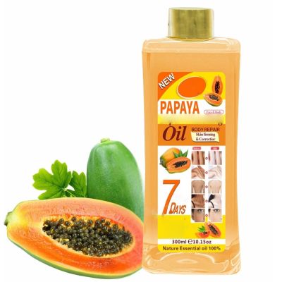 300ml Papaya Oil for Skin Brightening - Organic Papaya Oil for Face - Soft 7 Body Oil, Moisturizing