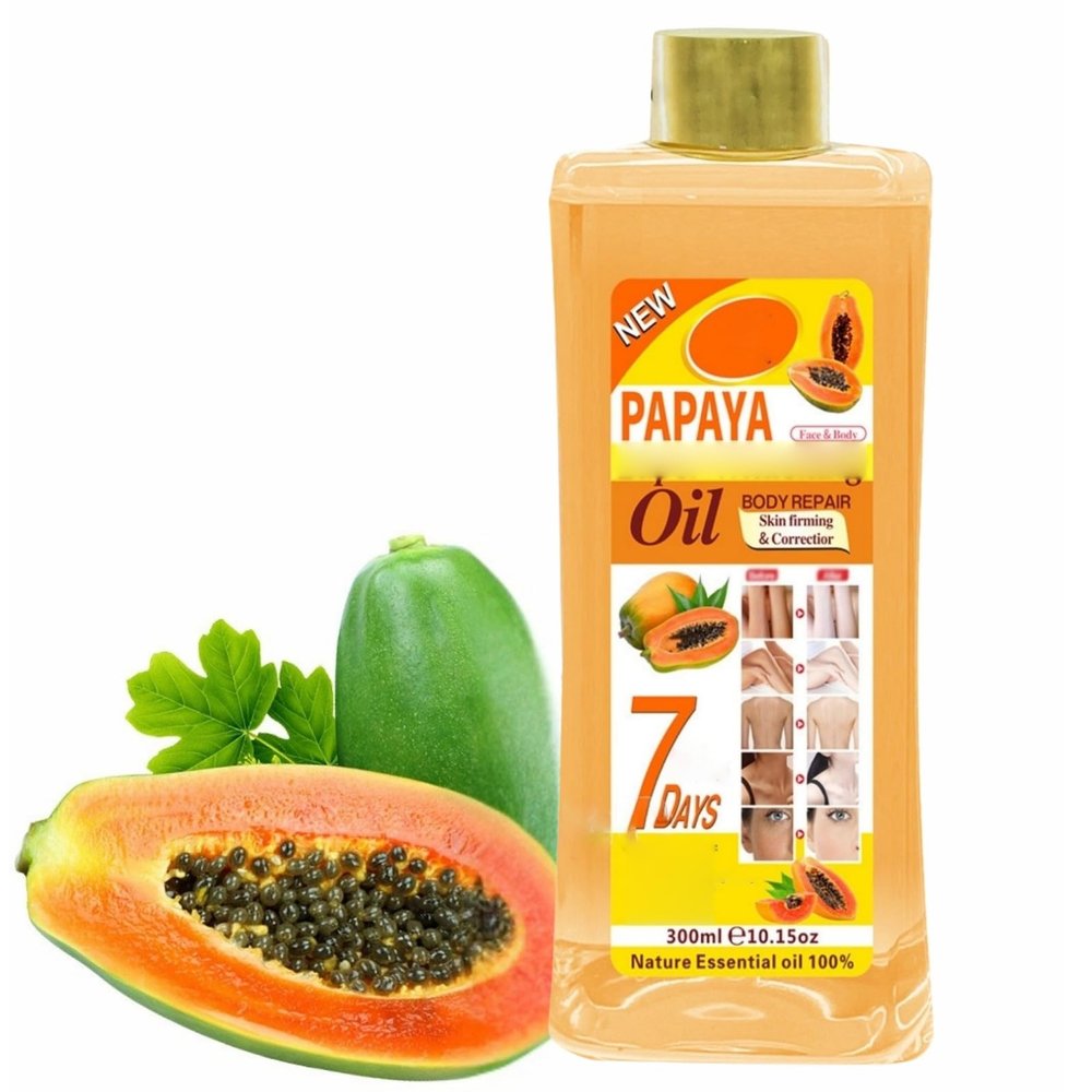 300ml Papaya Oil for Skin Brightening - Organic Papaya Oil for Face - Soft 7 Body Oil, Moisturizing