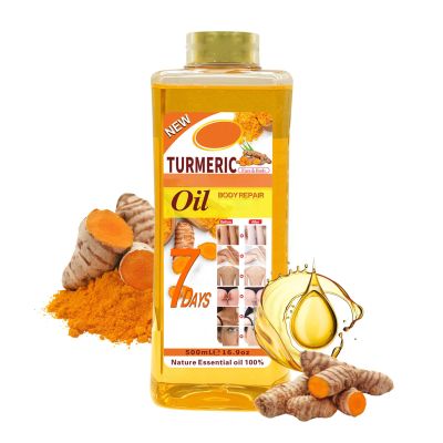 500ml Turmeric Oil for Skin Brightening - Organic Turmeric Oil for Face - Soft 7 Body Oil, Moisturizing