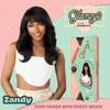 Sensationnel Glamzy Lace Crown Wig - Zandy Glueless Hand Tied CrownArea Synthetic Hair (2 DARKBROWN) view 2