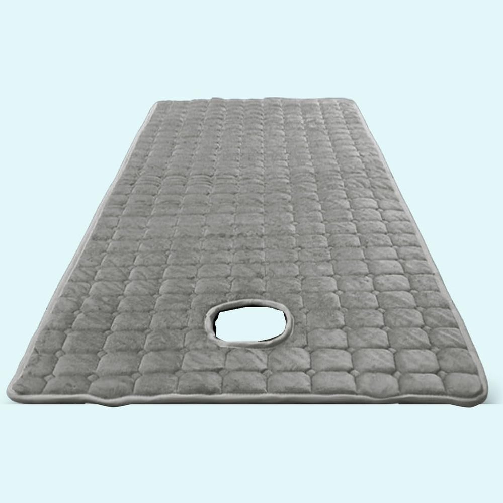 LDLCYCN Grey(s),60x180cm, Massage Table Mattress Pad with Breathing Hole Spa Bed Pad with Elastic Band Non-Slip Lash Bed Cushion Spa Massage Sheet Bed Pad for Home Hotel Beauty Salon Washable