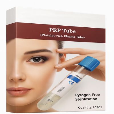 10pcs 10ML Acid Bottom Negative Pressure Plastic Platelet Plasma Kit ACD Solution A & Gel Serum Separation Gel and Anticoagulant