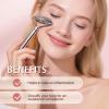 erdnretl Gua Sha & Face Roller, Stainless Steel Gua Sha Facial Tools for Face, Eyes,Chin & Jawline Sculpting,Body Gua Sha Tools with Pouch view 3