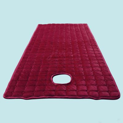 LDLCYCN Red(s),80x190cm, Massage Table Mattress Pad with Breathing Hole Spa Bed Pad with Elastic Band Non-Slip Lash Bed Cushion Spa Massage Sheet Bed Pad for Home Hotel Beauty Salon Washable