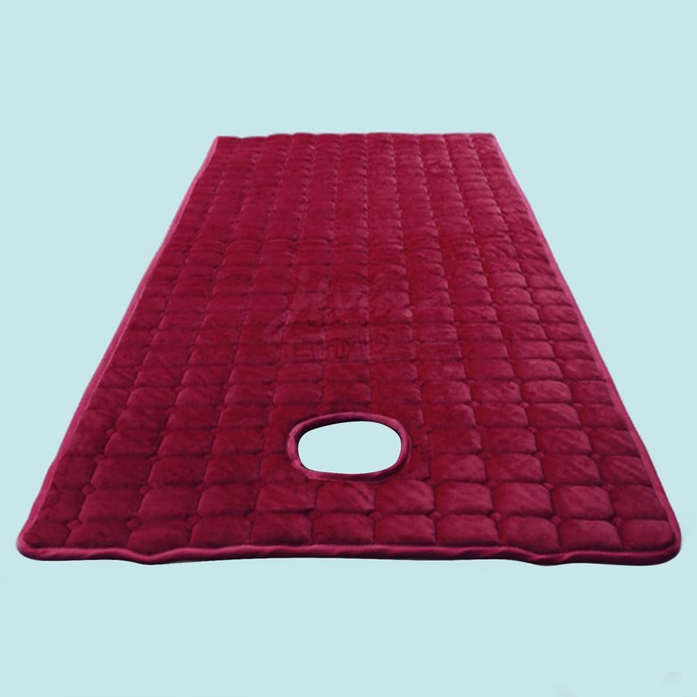 LDLCYCN Red(s),80x190cm, Massage Table Mattress Pad with Breathing Hole Spa Bed Pad with Elastic Band Non-Slip Lash Bed Cushion Spa Massage Sheet Bed Pad for Home Hotel Beauty Salon Washable