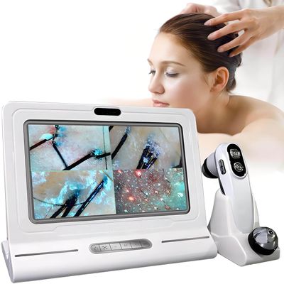 11 Inch Skin Analyzer Machine, Scalp Hair Follicle Detector, Scalp Hair Follicle Moisture, Skin Pore Pigment Amplification Analyzer, for Beauty Hair Care Center