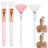 4 Pcs Facial Fan Brushes Esthetician, Soft Bristle Face Mask Applicator, Flat Head Makeup Fan Brush Tool for Mud Cream, Clay, Highlighting, Acid view 1