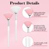 4 Pcs Facial Fan Brushes Esthetician, Soft Bristle Face Mask Applicator, Flat Head Makeup Fan Brush Tool for Mud Cream, Clay, Highlighting, Acid view 3