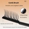 Black Mascara with Comb Brush, Waterproof, Long-Lasting Hold, Smudge-Proof and No Clumping, Volumizing, Lengthening, Gift view 2