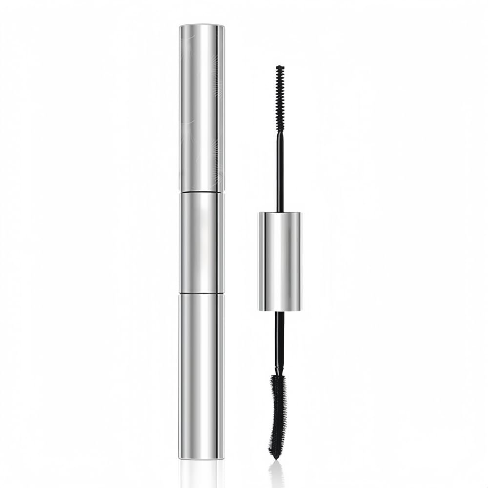 2 In 1 Waterproof Mascara with Small and Precision Brush for Short/Fine Eyelashes, Dual-Ended Tubing Black Mascara, Long Lasting, Length, No Clumping and Thickening