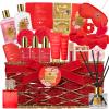 35 Pcs Christmas Gift for Women, Red Rose Bath and Body Basket Gift, Face Skin Care Kit, Home Spa Self Care, Lip Gloss, Diffuser, Necklace, Birthday, Valentines, Mother Day, Bridal Shower, Anniversary view 1