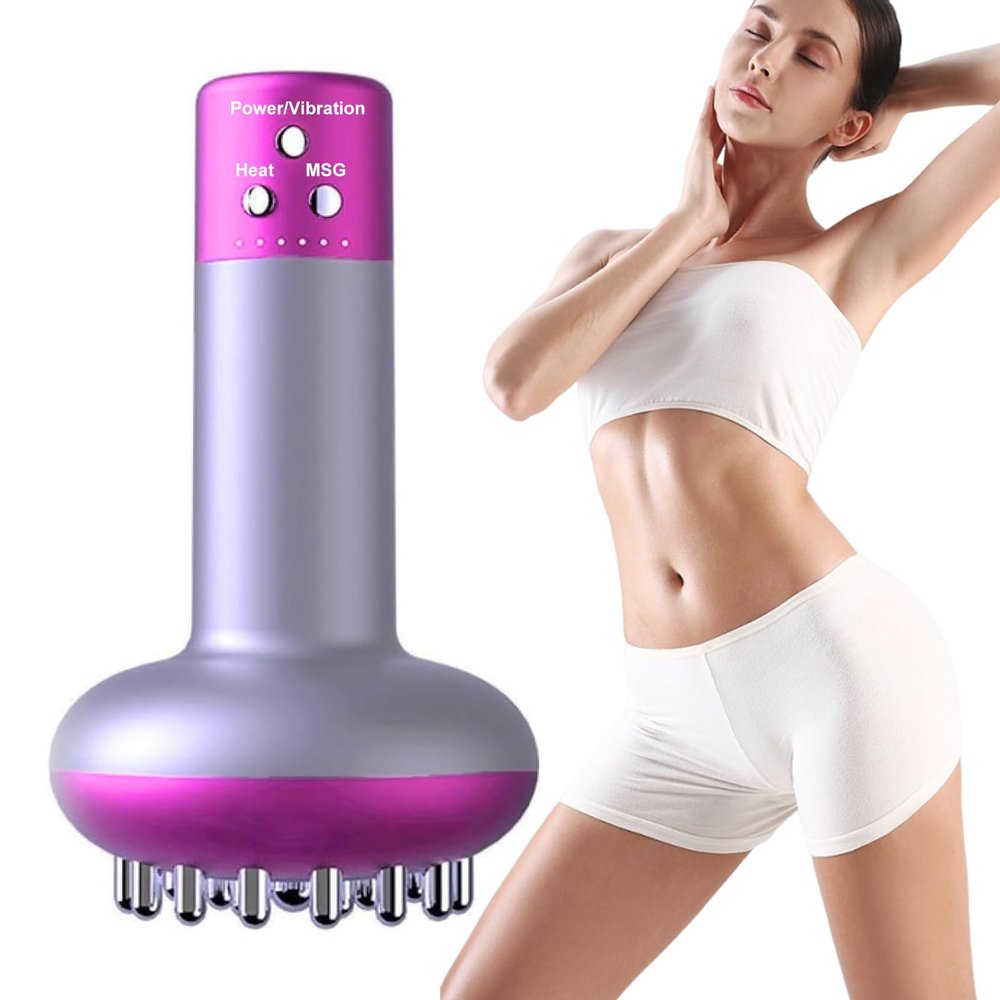 Lymphatic Drainage MassagerHelp Reduce Stretch Mark, Cellulite, for Belly Neck Leg Hip Arm Improves Absorption of Skincare Body Oil Serum, Stretch Mark Creams and Stretch Mark Lotions (Purple)