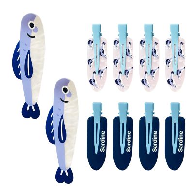 10 Piece Set of Sardine Hair Clip Set - Fun and No-Crease Accessory for Stylish Looks,Suitable for Female Girls' Headwear Styling Decoration (3 styles)