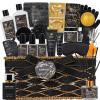 35 Pcs Christmas Gifts for Women & Men, Charcoal Bath & Body Gift Basket, Face Skin Care Kit, Self-Care Gift, Diffuser, Shower Gel, Massage Oil, Bath Bomb, Birthday, Valentines, Mother Day, Husband view 1