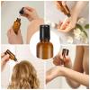 12Pcs Roller Bottles with Stainless Steel Roller Balls for Essential Oils Perfume,Refillable Empty Amber Glass Vials Cosmetic Containers Roll-on Bottles with Funnel Opener&Dropper(50/30/20/15/10/5ml) view 4