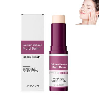 Calcium Multi Balm, Calcium Volume Multi Balm, Wrinkle Core Stick, Korean Collagen Moisturing Stick, Intensive Repair, Keep The Skin Firming Moist and Smooth for Eyes, Neck and Forehead (1)