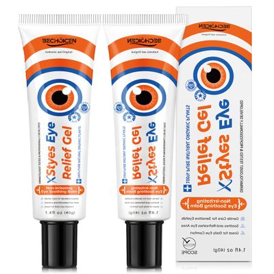 Stye Eye Relief Gel with Tea Tree Oil,Calendula & Vitamin EGentle Soothing Serum for Styes,Chalazion & Blepharitis,Soothing Eyelid & Under Eye Care for Redness,Irritation & Puffiness,1.4oz,2PCS