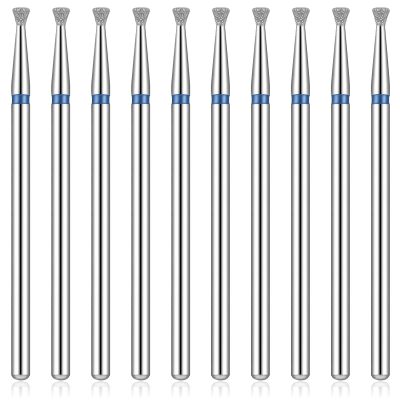 10 Pcs Cuticle Drill Bits For Nails Drill Bits Nail Tech Cuticle Clean Professional Safety Carbide Diamond Under Cleaner Diamond File Safety Carbide Under Cleaner Nail Art Salon