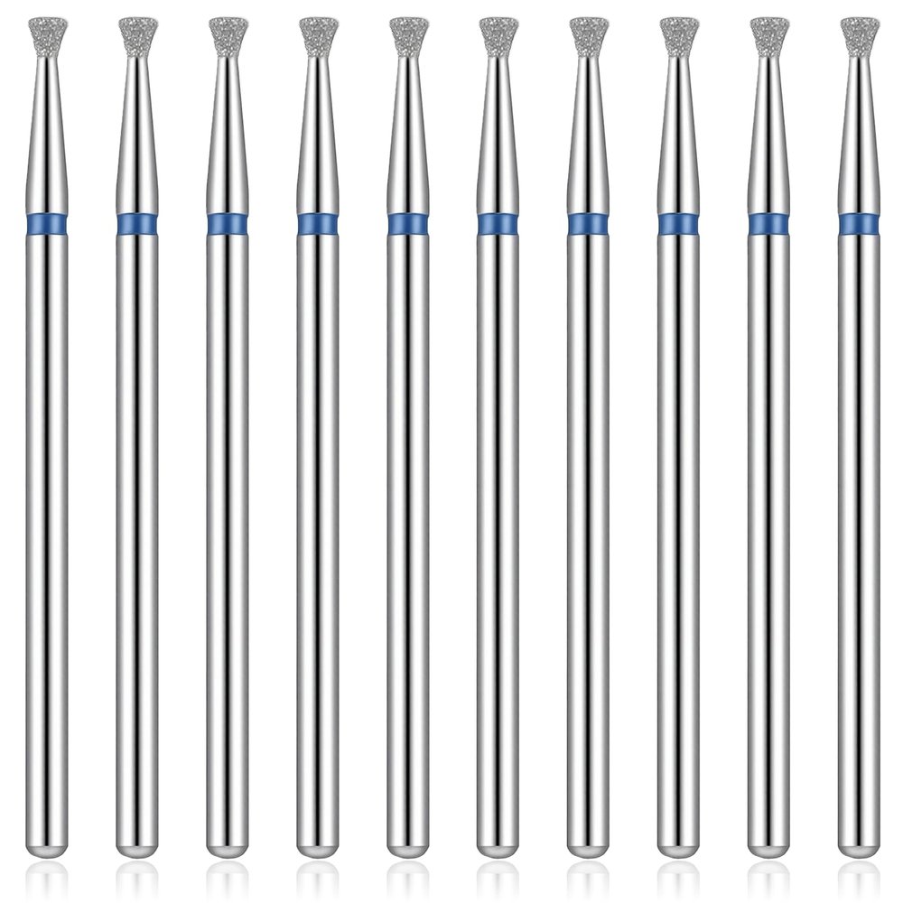 10 Pcs Cuticle Drill Bits For Nails Drill Bits Nail Tech Cuticle Clean Professional Safety Carbide Diamond Under Cleaner Diamond File Safety Carbide Under Cleaner Nail Art Salon