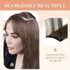GOO GOO Invisi Edge Clip in Hair Extensions 7Pcs Injected Seamless PU Clip in Hair Extensions 12inch 85g, Virgin Real Human Hair, #3/8/613 Balayage Walnut Brown to Ash Brown and Bleach Blonde view 2