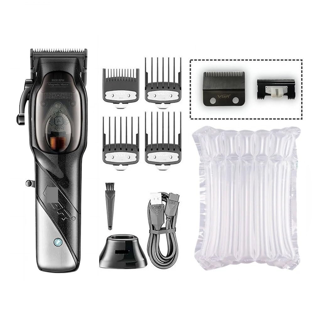 V-G-R Hair Trimmer Cordless Barber Hair Cutting Machine Electric Hair Clipper Adjustable Haircut Machine Trimmer for Men V-002(Without Box 1 Blade)