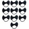 10 pcs Elastic Hair Bow Tie Bands Cloth Hair Rope Band Ponytail Holders for Women - Black view 1