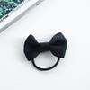 10 pcs Elastic Hair Bow Tie Bands Cloth Hair Rope Band Ponytail Holders for Women - Black view 2