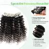 Tape in Hair Extensions Human Hair,22 Inch Deep Wave Black Hair Extensions Real Remy Human Hair Curly Tape ins for Black Women,20pcs Double Sided Invisible Tape Hair Extension 50g/pack view 3