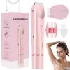YXKJZHF Lunia Shaver + Free Exfoliating Glove, Dual Head Bikini Trimmer for Women, IPX7 Waterproof Wet & Dry, Body Hair Trimmer (Pink) view 1