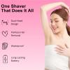 YXKJZHF Lunia Shaver + Free Exfoliating Glove, Dual Head Bikini Trimmer for Women, IPX7 Waterproof Wet & Dry, Body Hair Trimmer (Pink) view 2