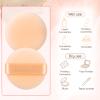 12 Pack Mini Powder Puffs, Velvet Finger Powder Puffs Small Round 1.5 Inches Fingers Setting Powders Puff for Face Makeup Sponges Finger for Foundation Setting(Black+Nude) view 2