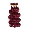 GLSMOSNW Wine Red 99j Human Hair Bundles Burgundy Body Wave Bundles 14 16 18 Inch Unprocessed Brazilian Virgin Human Hair Extensions view 3
